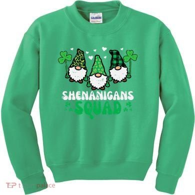 St Patricks Day Gnomes Shenanigans Squad Kids Sweatshirt