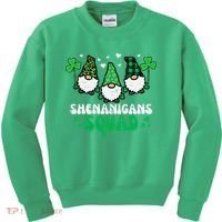 St Patricks Day Gnomes Shenanigans Squad Kids Sweatshirt thumb 0
