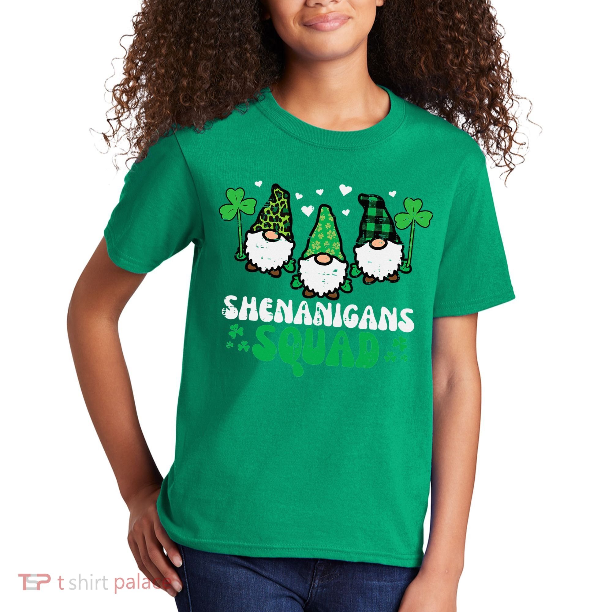 St Patricks Day Gnomes Shenanigans Squad Kids T-Shirt
