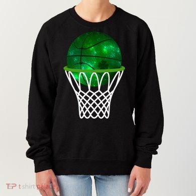 St Patricks Day Shamrock Basketball Irish Women's Sweatshirt