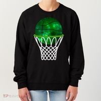 St Patricks Day Shamrock Basketball Irish Women's Sweatshirt thumb 0