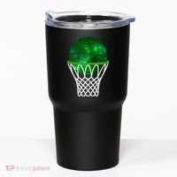 St Patricks Day Shamrock Basketball Irish Tumbler thumb 0