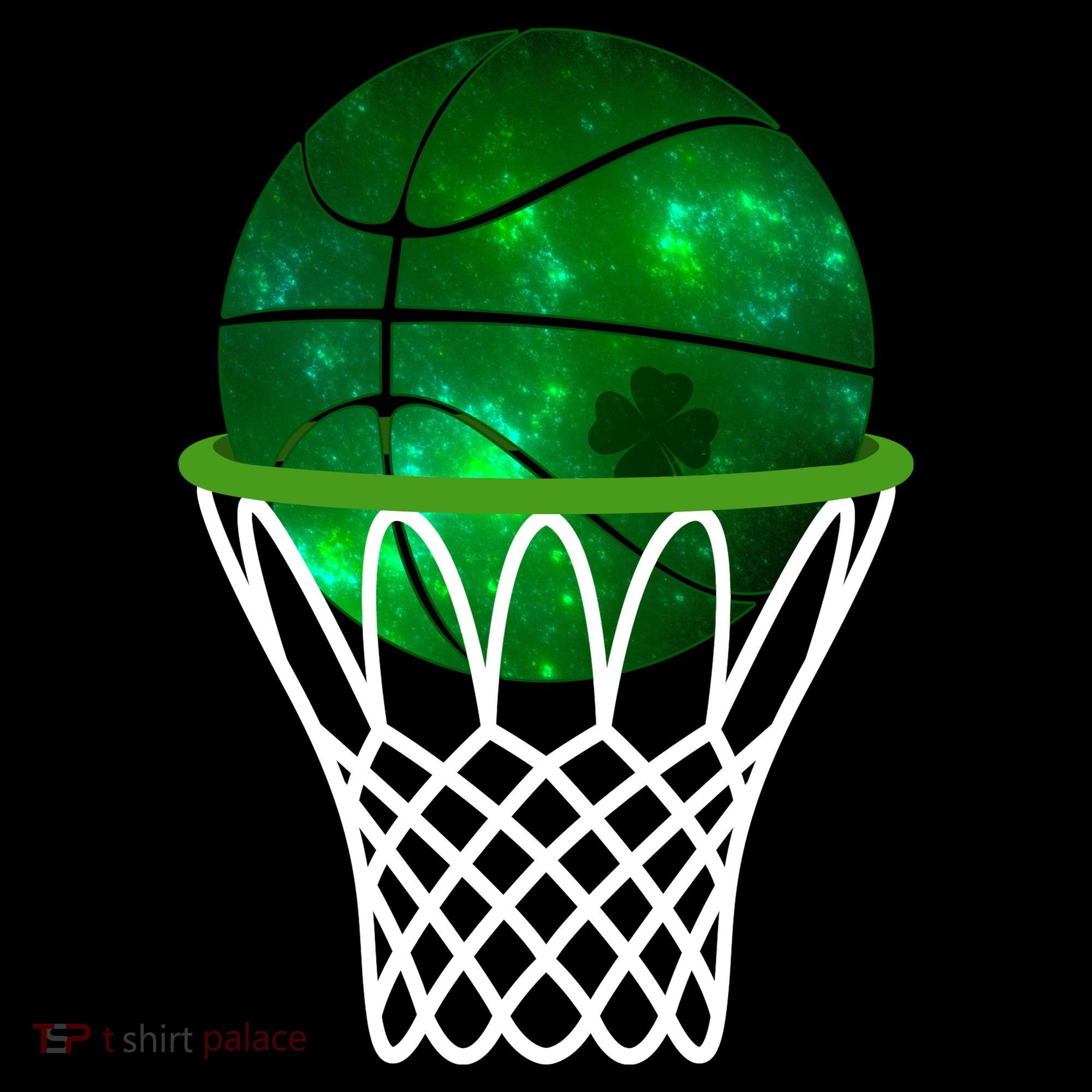 St Patricks Day Shamrock Basketball Irish Ornament