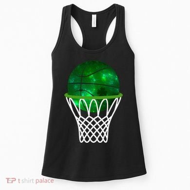 St Patricks Day Shamrock Basketball Irish Women's Tank Top