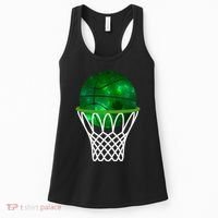St Patricks Day Shamrock Basketball Irish Women's Tank Top thumb 0