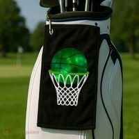 St Patricks Day Shamrock Basketball Irish Golf Towel thumb 2