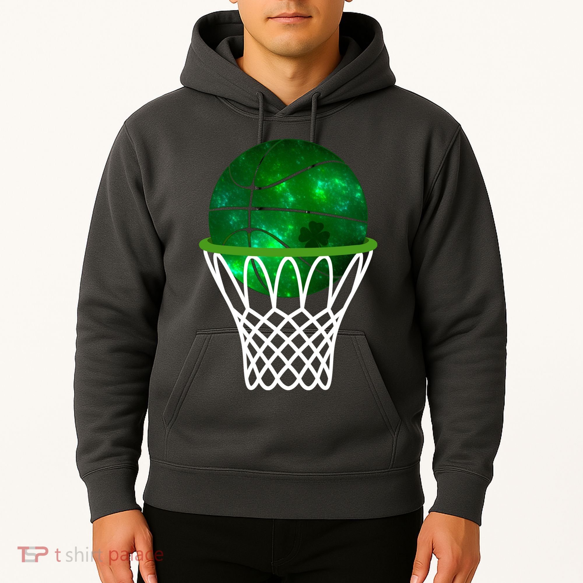 St Patricks Day Shamrock Basketball Irish Hoodie