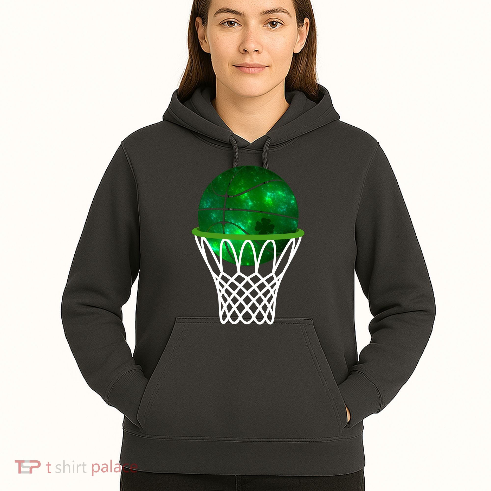 St Patricks Day Shamrock Basketball Irish Hoodie
