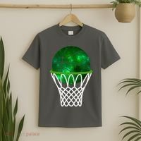 St Patricks Day Shamrock Basketball Irish T-Shirt thumb 2
