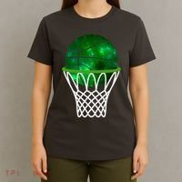 St Patricks Day Shamrock Basketball Irish T-Shirt thumb 4