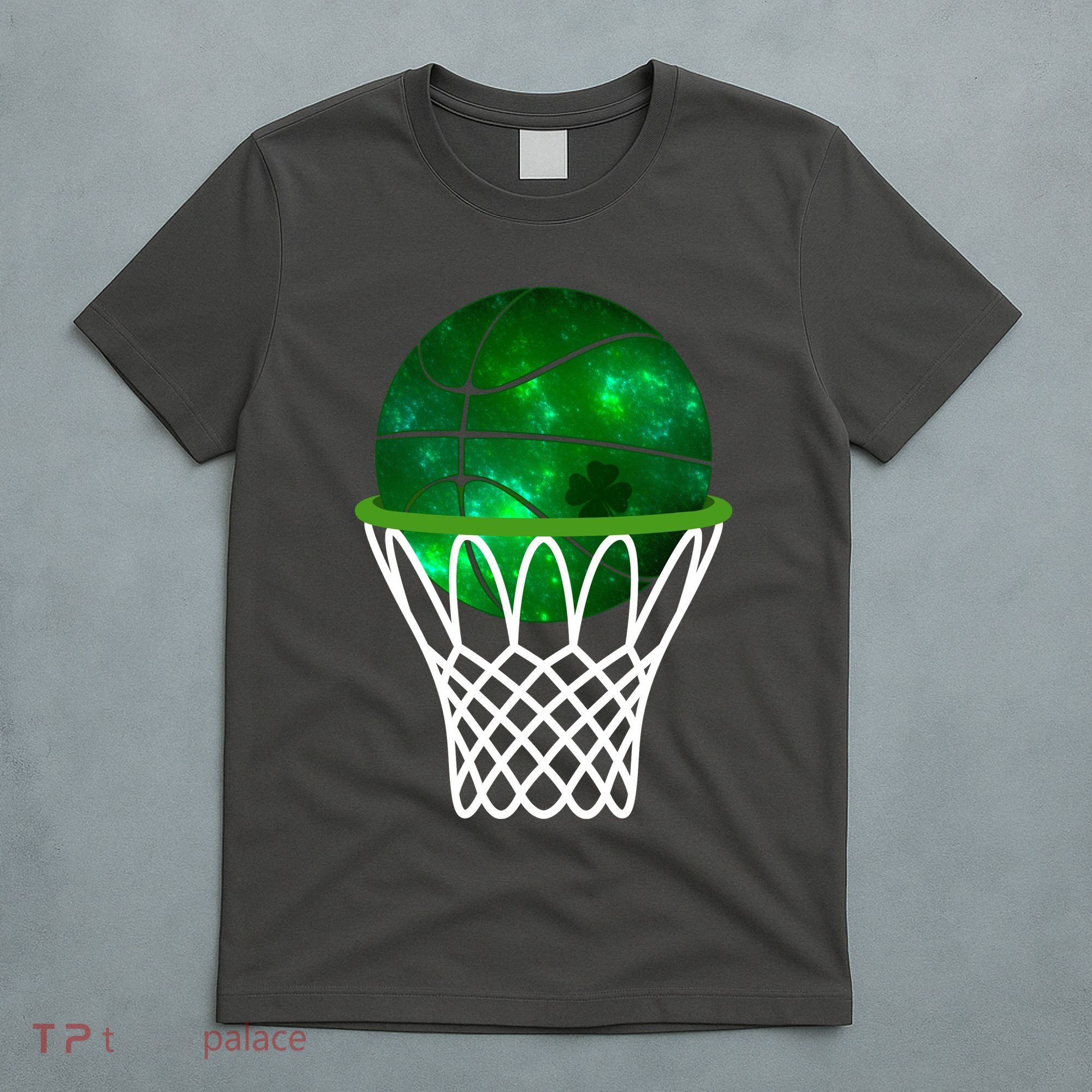 St Patricks Day Shamrock Basketball Irish T-Shirt