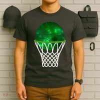 St Patricks Day Shamrock Basketball Irish T-Shirt thumb 6