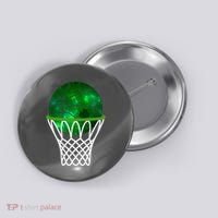 St Patricks Day Shamrock Basketball Irish Button thumb 0