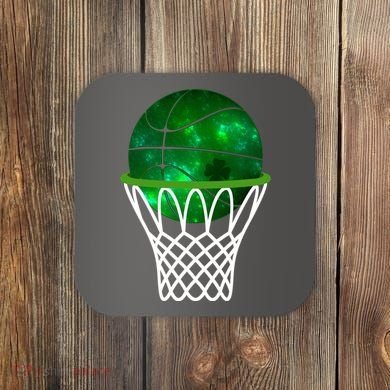 St Patricks Day Shamrock Basketball Irish Coaster