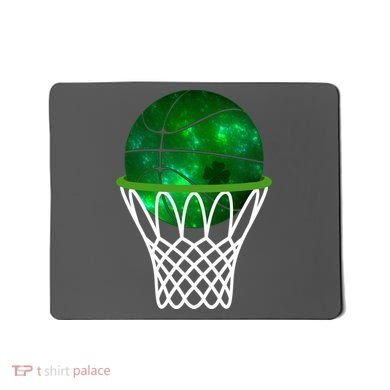 St Patricks Day Shamrock Basketball Irish Mousepad
