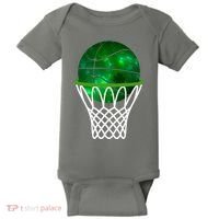 St Patricks Day Shamrock Basketball Irish Baby Bodysuit thumb 0