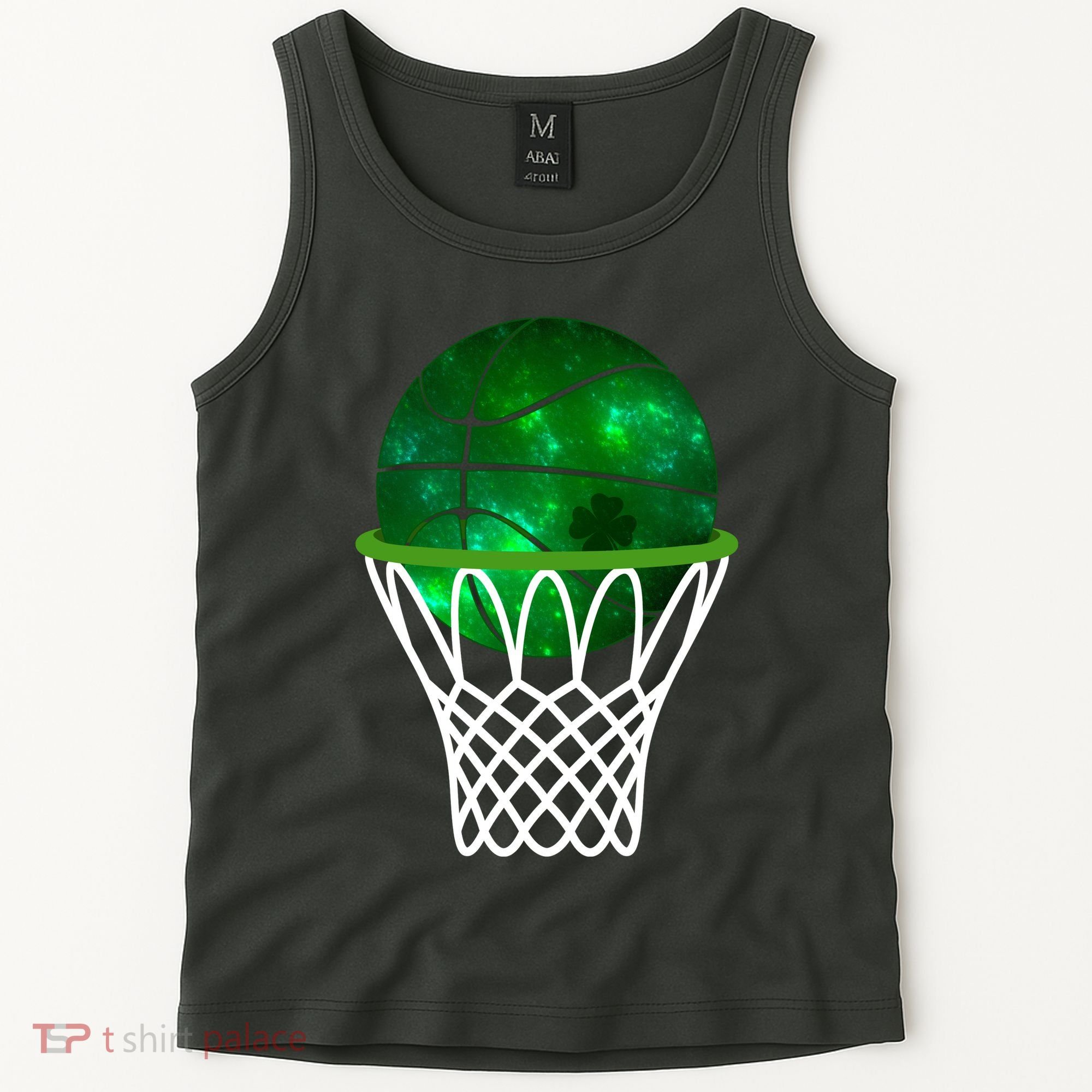 St Patricks Day Shamrock Basketball Irish Tank Top