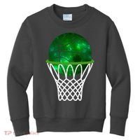 St Patricks Day Shamrock Basketball Irish Kids Sweatshirt thumb 0