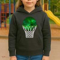 St Patricks Day Shamrock Basketball Irish Kids Hoodie thumb 3