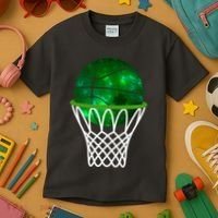 St Patricks Day Shamrock Basketball Irish Kids T-Shirt thumb 3