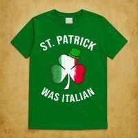 St Patricks Day, St Patrick Was Italian, Irish Shamrock T-Shirt thumb 5
