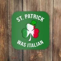 St Patricks Day, St Patrick Was Italian, Irish Shamrock Coaster thumb 0