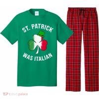 St Patricks Day, St Patrick Was Italian, Irish Shamrock Pajama Set thumb 0