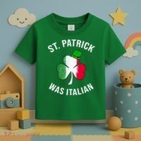 St Patricks Day, St Patrick Was Italian, Irish Shamrock Toddler T-Shirt thumb 3