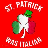 St Patricks Day, St Patrick Was Italian, Irish Shamrock Santa Hat thumb 1