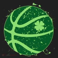 St Patrick's Day Lucky Shamrock Paint Splat Basketball Women's Sweatshirt thumb 2