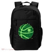 St Patrick's Day Lucky Shamrock Paint Splat Basketball Backpack thumb 0