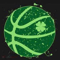 St Patrick's Day Lucky Shamrock Paint Splat Basketball Coaster thumb 2