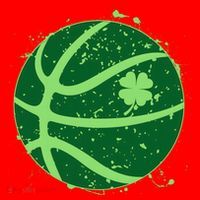 St Patrick's Day Lucky Shamrock Paint Splat Basketball Santa Hat thumb 1
