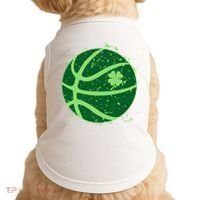 St Patrick's Day Lucky Shamrock Paint Splat Basketball Doggie Tank thumb 0