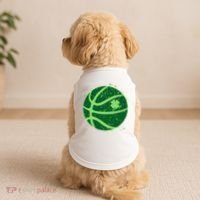 St Patrick's Day Lucky Shamrock Paint Splat Basketball Doggie Tank thumb 2