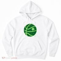 St Patrick's Day Lucky Shamrock Paint Splat Basketball Hoodie thumb 0