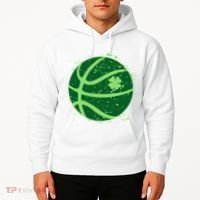 St Patrick's Day Lucky Shamrock Paint Splat Basketball Hoodie thumb 2