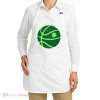 St Patrick's Day Lucky Shamrock Paint Splat Basketball Apron thumb 2