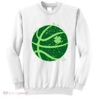 St Patrick's Day Lucky Shamrock Paint Splat Basketball Sweatshirt thumb 0