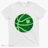 St Patrick's Day Lucky Shamrock Paint Splat Basketball T-Shirt thumb 0