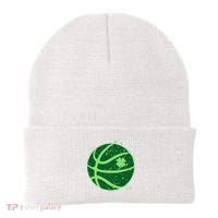St Patrick's Day Lucky Shamrock Paint Splat Basketball Beanie thumb 0