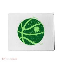 St Patrick's Day Lucky Shamrock Paint Splat Basketball Mousepad thumb 0