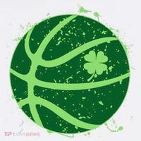 St Patrick's Day Lucky Shamrock Paint Splat Basketball Mousepad thumb 1