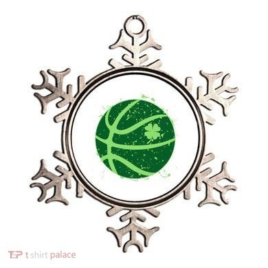 St Patrick's Day Lucky Shamrock Paint Splat Basketball Ornament