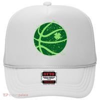 St Patrick's Day Lucky Shamrock Paint Splat Basketball Hat thumb 0