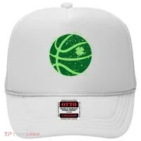 St Patrick's Day Lucky Shamrock Paint Splat Basketball Hat thumb 0