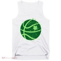 St Patrick's Day Lucky Shamrock Paint Splat Basketball Tank Top thumb 0