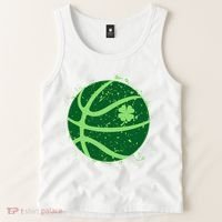 St Patrick's Day Lucky Shamrock Paint Splat Basketball Tank Top thumb 2