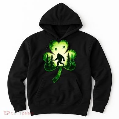 St Patricks Day Bigfoot Sasquatch Irish Clover Shamrock Hoodie