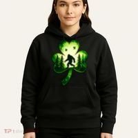 St Patricks Day Bigfoot Sasquatch Irish Clover Shamrock Hoodie thumb 5